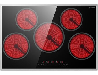 GASLAND CH775BF20B Inbouw Glaskeramische Kookplaat 77 cm met RVS Frame en 5 zones