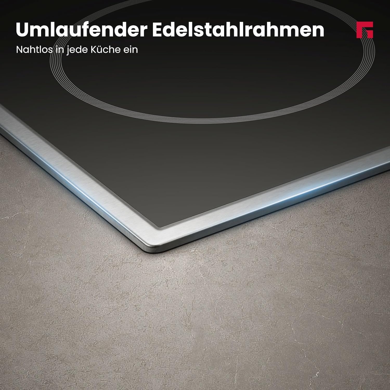 GASLAND CH775BF20B Inbouw Glaskeramische Kookplaat 77 cm met RVS Frame en 5 zones