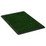 vidaXL Huisdierentoiletten 2 st met bak en kunstgras 76x51x3 cm groen