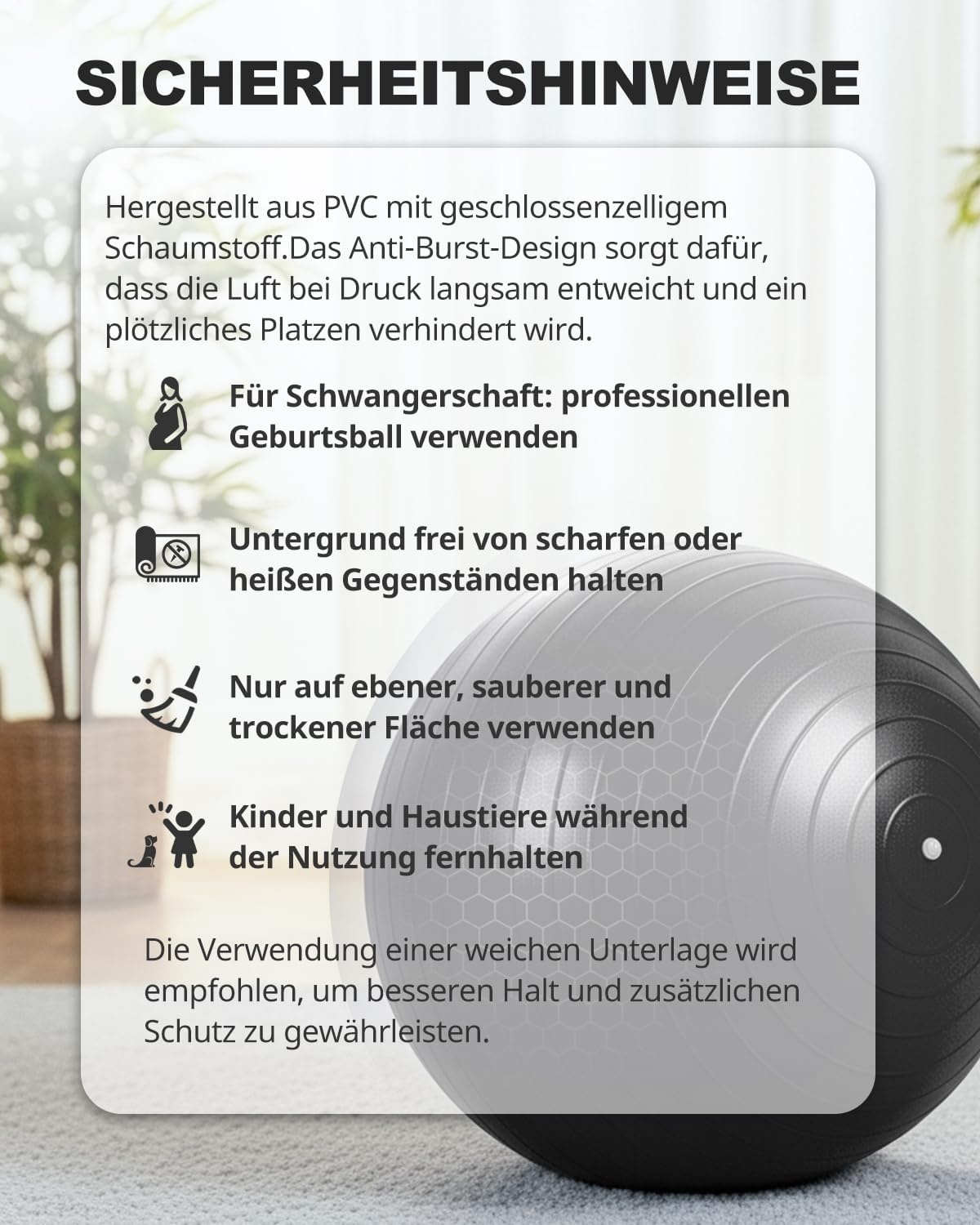 Yogabal Zwart PVC (68-75cm) - 79% Korting!
