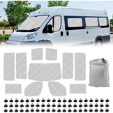Set Zonnewering Autovan 11-delig voor Fiat Ducato, Peugeot Boxer, Citroen Relay (2006-2023) & Opel Movano (vanaf 2021)