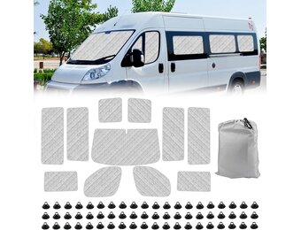 Set Zonnewering Autovan 11-delig voor Fiat Ducato, Peugeot Boxer, Citroen Relay (2006-2023) & Opel Movano (vanaf 2021)