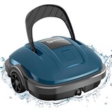WINNY POOL CLEANER Zwembadrobot bovengronds voor zwembad, 80 m², draadloze zwembadrobot met dubbele motoriek, autonoom parkeren | reinigingsrobot met batterij 100 minuten donkerblauw