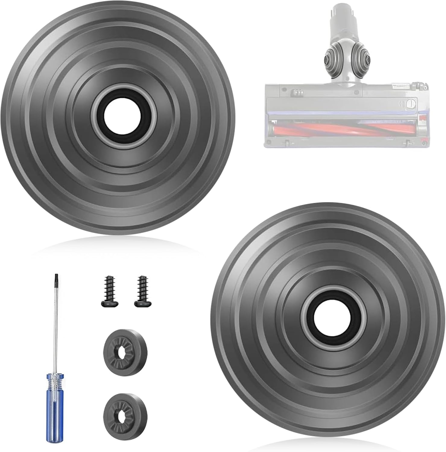V-Ball Wiel Accessoires voor Dyson V6 V7 V8 V10 V12 DC58 DC59 DC62 DC74 Draadloze Stofzuiger 35W 50W Direct Drive Cleaner Hoofd Wielen Vervangende Onderdelen 968266-02 & 949852-05
