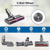 V-Ball Wiel Accessoires voor Dyson V6 V7 V8 V10 V12 DC58 DC59 DC62 DC74 Draadloze Stofzuiger 35W 50W Direct Drive Cleaner Hoofd Wielen Vervangende Onderdelen 968266-02 & 949852-05