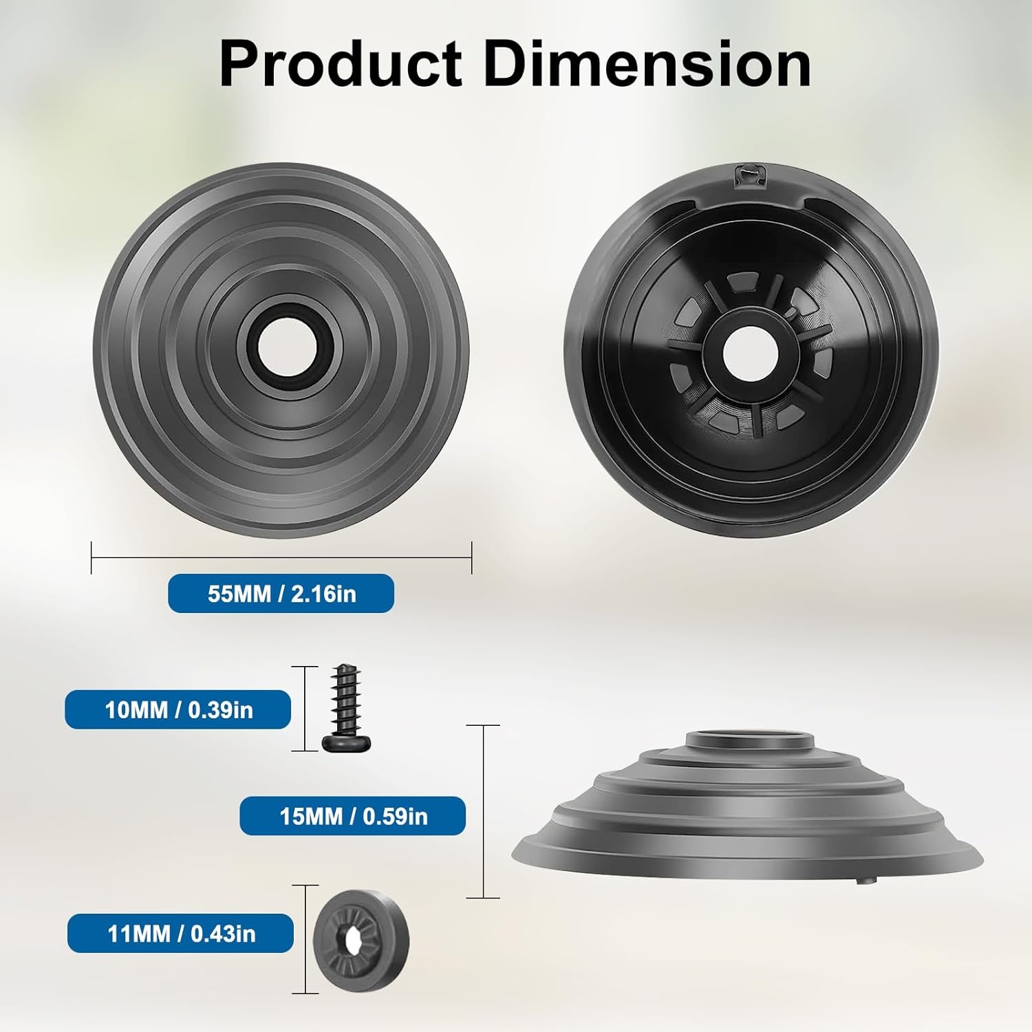 V-Ball Wiel Accessoires voor Dyson V6 V7 V8 V10 V12 DC58 DC59 DC62 DC74 Draadloze Stofzuiger 35W 50W Direct Drive Cleaner Hoofd Wielen Vervangende Onderdelen 968266-02 & 949852-05