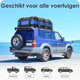 Dakkoffer 20 Kubieke Voet/566 Liter, 1000D Blauw, Met Antislipkussentjes en 10 Riemen, Zacht Opvouwbaar Voor Auto's Met/Zonder Bagagerek - Maat 20CFT/566L-Blauw