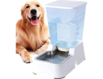 5L Automatische Drinkbak voor Honden en Katten met RVS Kom - Wit