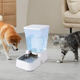 5L Automatische Drinkbak voor Honden en Katten met RVS Kom - Wit