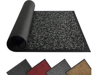Mibao Deurmat Binnen en Buiten 61 x 91 cm Zwart, Zware Kwaliteit Antislip Entree Mat