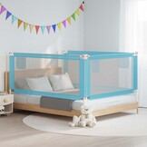 vidaXL Bedhekje peuter 190x25 cm stof blauw