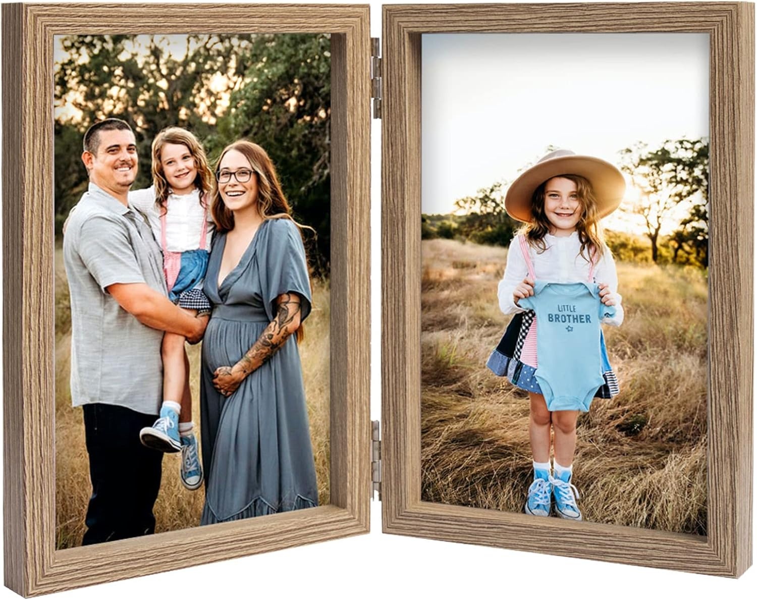 Dubbele Houten Fotolijst 10x15 cm | Echt Glas | 72% Korting
