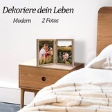 Dubbele Houten Fotolijst 10x15 cm | Echt Glas | 72% Korting