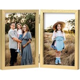 Dubbele Houten Fotolijst 10x15 cm | Echt Glas | 72% Korting