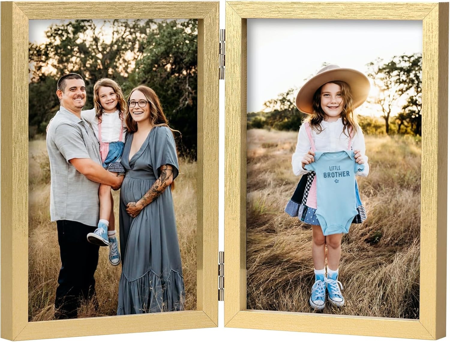 Dubbele Houten Fotolijst 10x15 cm | Echt Glas | 72% Korting