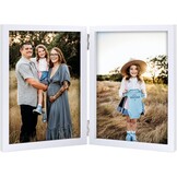 Dubbele Houten Fotolijst 10x15 cm | Echt Glas | 72% Korting