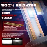 H7 LED Autolampen Pro Koplampen - 130W, 30.000lm, 6000K Wit, IP68 Waterdicht (2 stuks)