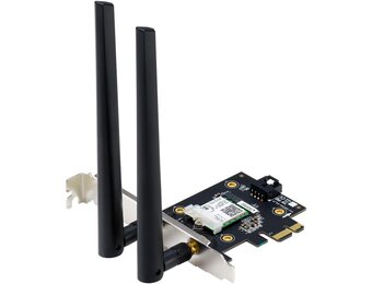 Asus PCE-AX3000 PCIe Netwerkkaart met Bluetooth 5.0 en Wi-Fi 6 AX3000 Dual-Band, 2 Antennes, DFS - 3000 Mbit/s