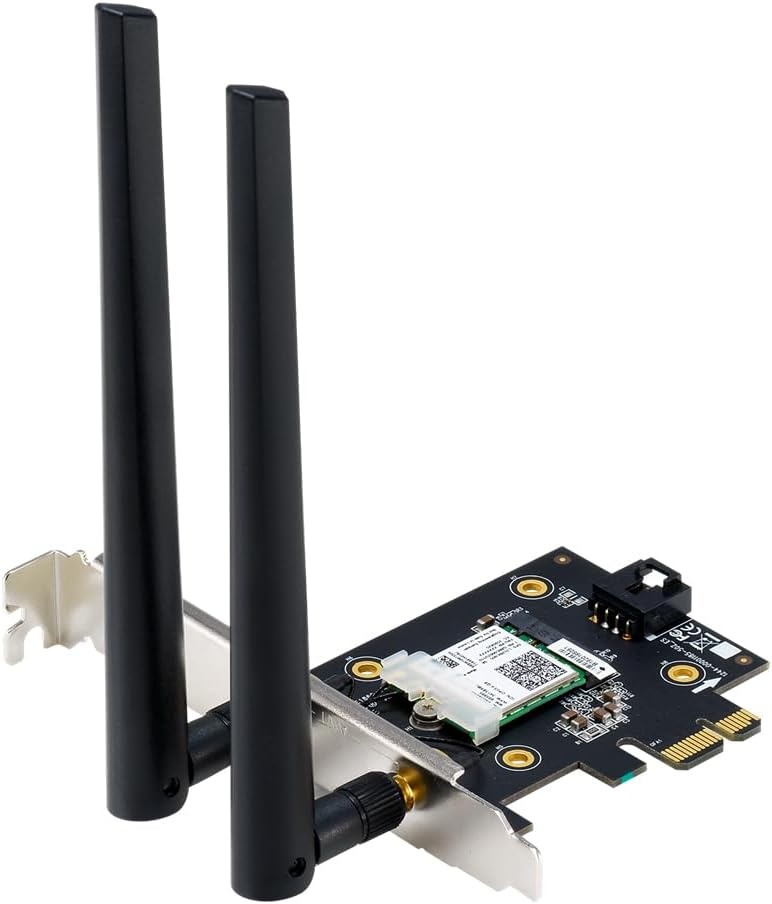 Asus PCE-AX3000 PCIe Netwerkkaart met Bluetooth 5.0 en Wi-Fi 6 AX3000 Dual-Band, 2 Antennes, DFS - 3000 Mbit/s