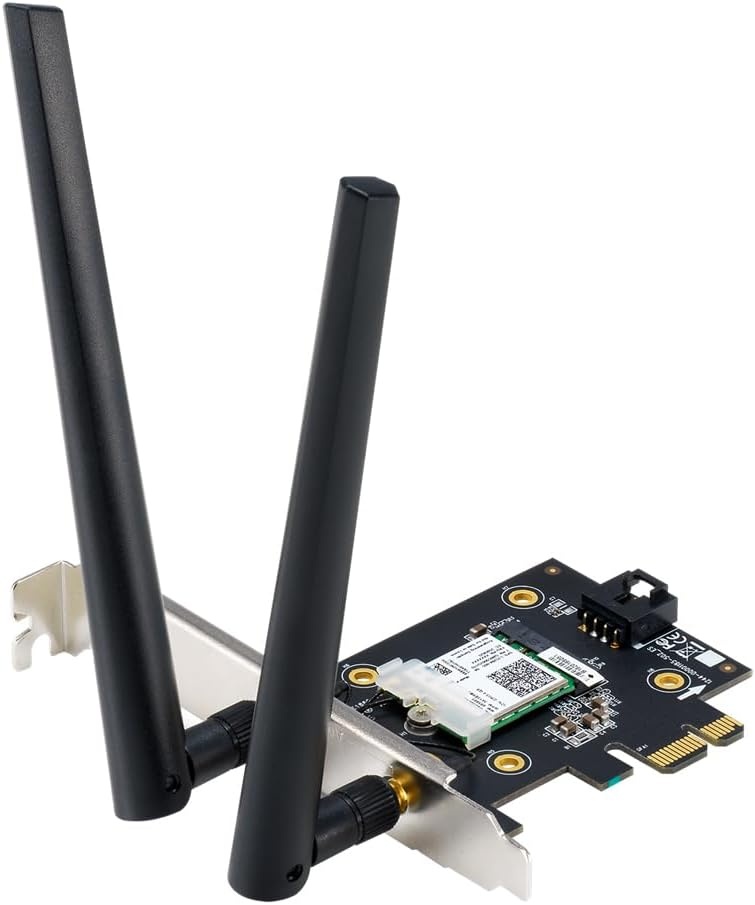Asus PCE-AX3000 PCIe Netwerkkaart met Bluetooth 5.0 en Wi-Fi 6 AX3000 Dual-Band, 2 Antennes, DFS - 3000 Mbit/s