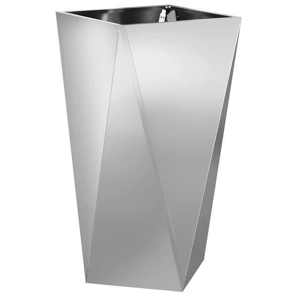 vidaXL Plantenbak Zilver 40 x 40 x 75 cm Gegalvaniseerd staal