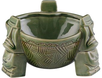 LOVIVER Tiki Cocktail Punch Bowl 1000 ml Keramiek Groen