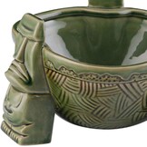 LOVIVER Tiki Cocktail Punch Bowl 1000 ml Keramiek Groen
