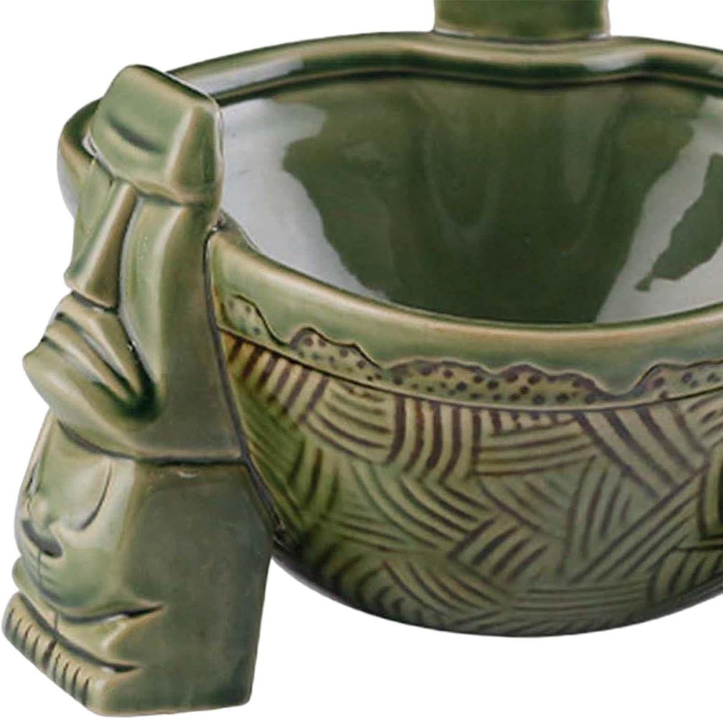 LOVIVER Tiki Cocktail Punch Bowl 1000 ml Keramiek Groen
