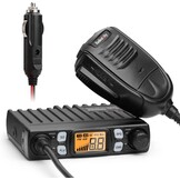 Radioddity CB-27 Pro 40-kanaals mini-CB-radio met AM/FM-noodkanaal 9/19, 4 W zendvermogen, VOX, RF Boost en externe handmicrofoon