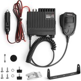 Radioddity CB-27 Pro 40-kanaals mini-CB-radio met AM/FM-noodkanaal 9/19, 4 W zendvermogen, VOX, RF Boost en externe handmicrofoon