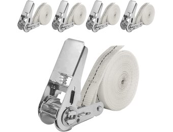 NIUXX Spanbanden 4 stuks, 6 meter per stuk, voor wasmachine en droger