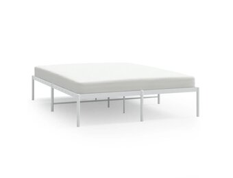 vidaXL Bedframe metaal wit 160x200 cm