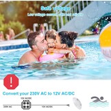 RGBW 40W LED zwembadverlichting, zwembadverlichting PAR 56, zwembad schijnwerper IP68 waterdicht, onderwaterverlichting met afstandsbediening voor zwembad, DC/AC 12V