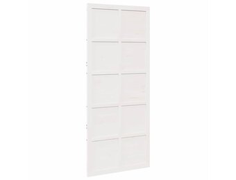 vidaXL Schuifdeur Wit 90 x 210 cm Massief grenenhout
