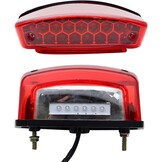 Universele Motor Achterlichten met Remlicht en Kentekenplaatverlichting (12V)