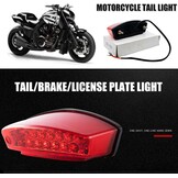 Universele Motor Achterlichten met Remlicht en Kentekenplaatverlichting (12V)