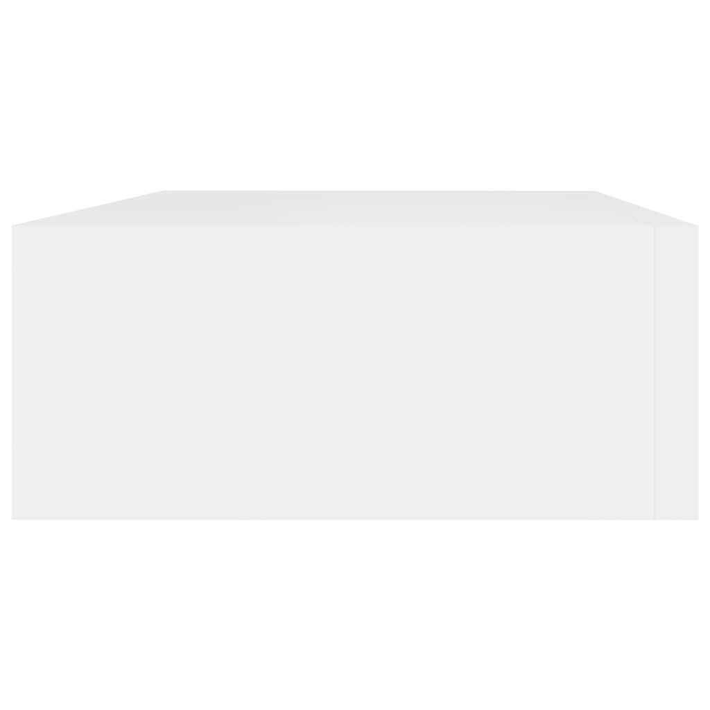 vidaXL Wandschap met lade 40x23,5x10 cm MDF wit