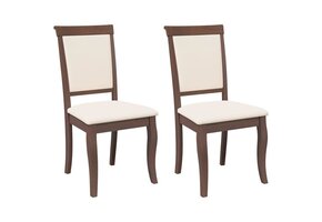 Eetkamerstoelen Massief Hout Rubber Bruin - 2 stuks - 74% Korting