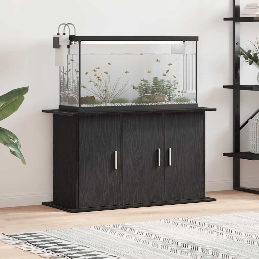 vidaXL Aquariumstandaard 101x41x58 cm spaanplaat zwart eikenkleurig