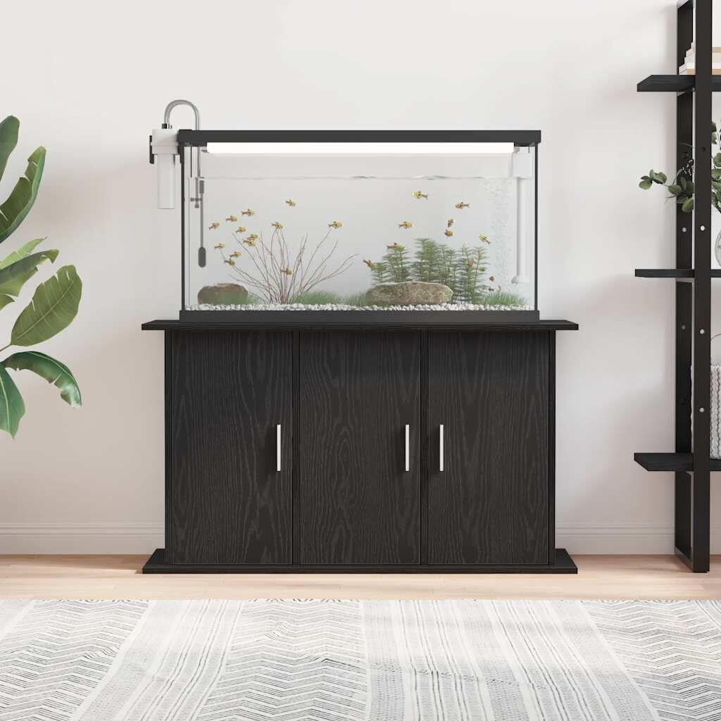 vidaXL Aquariumstandaard 101x41x58 cm spaanplaat zwart eikenkleurig