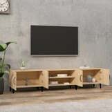 vidaXL Tv-meubel 180x31,5x40 cm bewerkt hout sonoma eikenkleurig