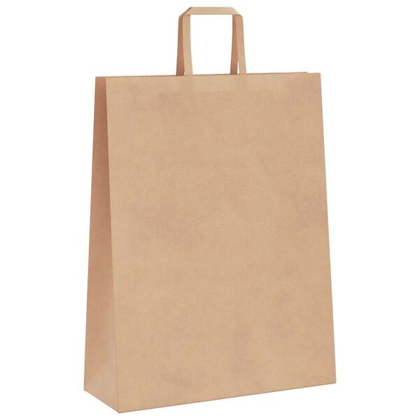 vidaXL Papieren kraftzakken 250 st met hengsels 32x12x42 cm bruin