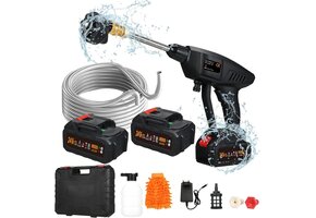 Draadloze Hogedrukreiniger 60 bar met 6-in-1 sproeier | 58% korting
