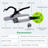 YUCHENGTECH Elektrische Plantenbindmachine 0-45 mm Bindmachine voor Wijngaarden op Batterijen Elektrische Tomatenbindmachine Plantenbinder op Batterijen voor Wijnstok Tomaten Groenten