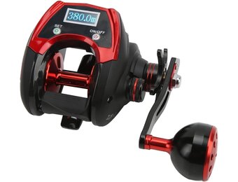 Baitcasting-rol met digitaal display, baitcasting-rol met digitaal LCD-display 18 1BB 6,4: 1 x elektrische vismolen max. 18 kg