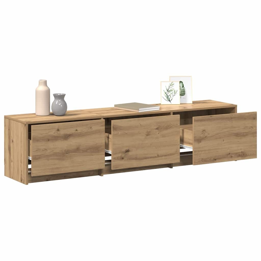 vidaXL TV-kast met lade Artisan Eiken 162,5 x 34 x 40 cm Bewerkt hout