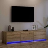 vidaXL TV-kast met lade Artisan Eiken 162,5 x 34 x 40 cm Bewerkt hout