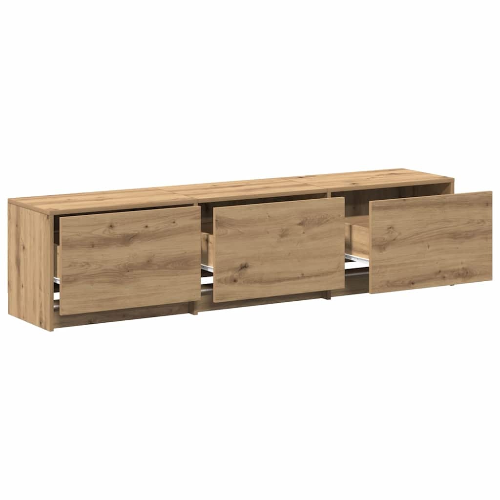 vidaXL TV-kast met lade Artisan Eiken 162,5 x 34 x 40 cm Bewerkt hout