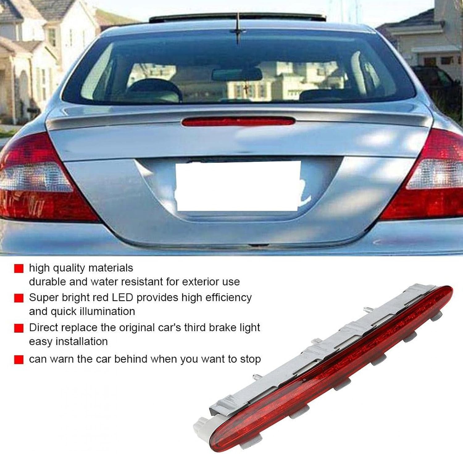 Yctze voor mercedes clk achterremlicht LED derde remlicht rode indicator achterlicht voor Mercedes Benz accessoire CLK W209 C209 clk kofferbak licht w209 clk remlicht LED remlicht LED remlicht