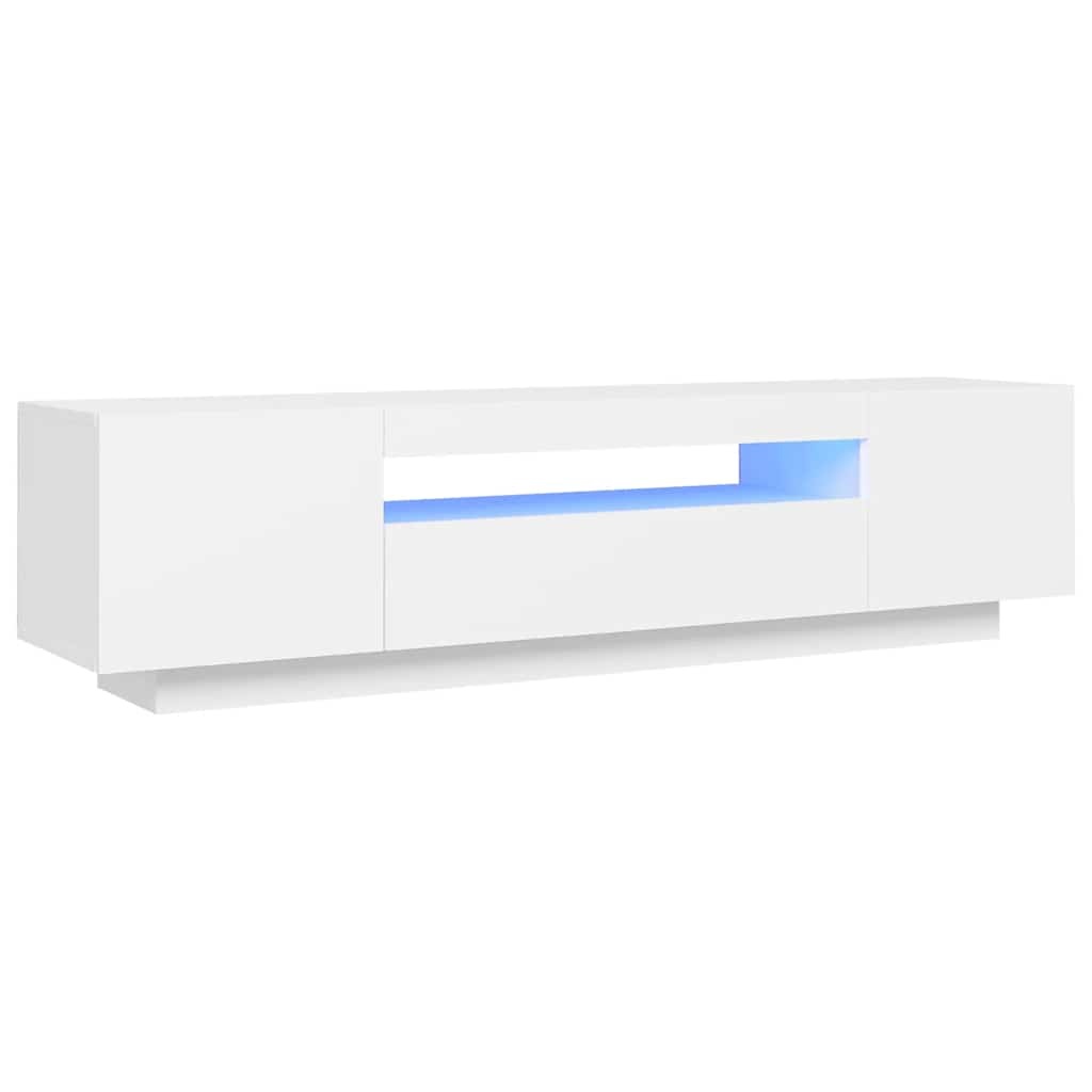 TV-meubel met LED, Wit - 160x35x40 cm - 35% Korting